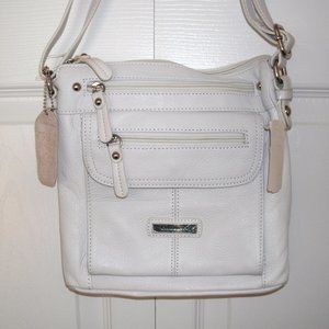 Croft & Barrow White Leather Handbag/Purse, New!